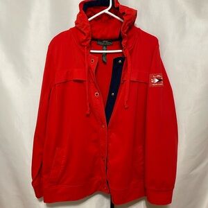 Lauren Active Ralph Lauren Classic Red with Navy Trim Yacht Club Jacket in 2XL